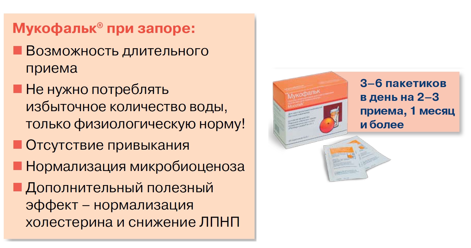Мукофальк при запоре